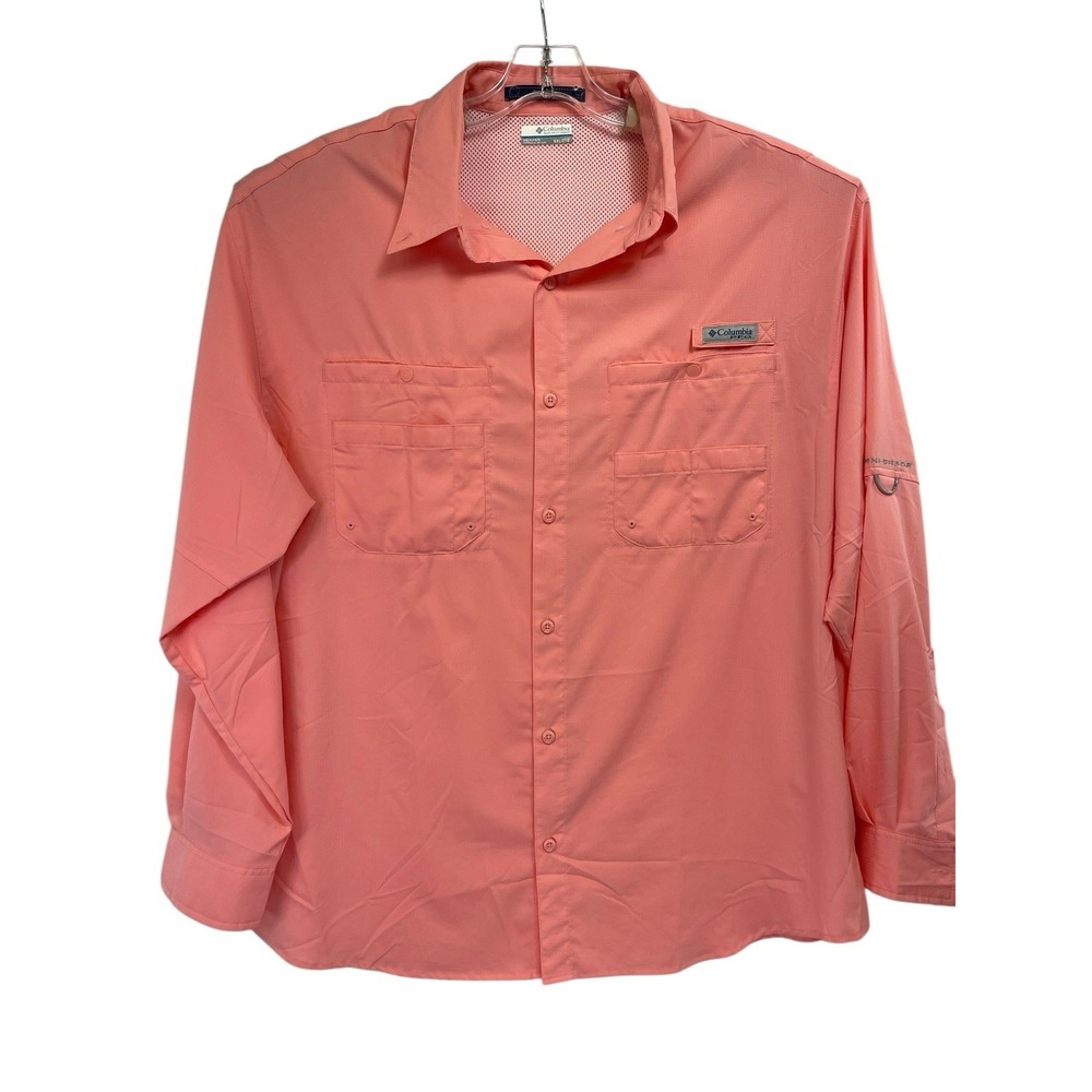 Columbia PFG Tamiami Mens Sz XXL Coral Vented Fishing Shirt (C36) NW/OTs
